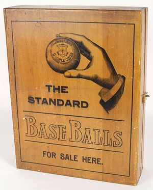 1890s Baseball Wooden Counter Display Box